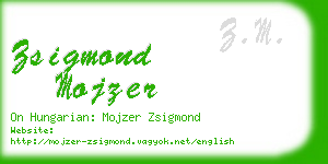 zsigmond mojzer business card